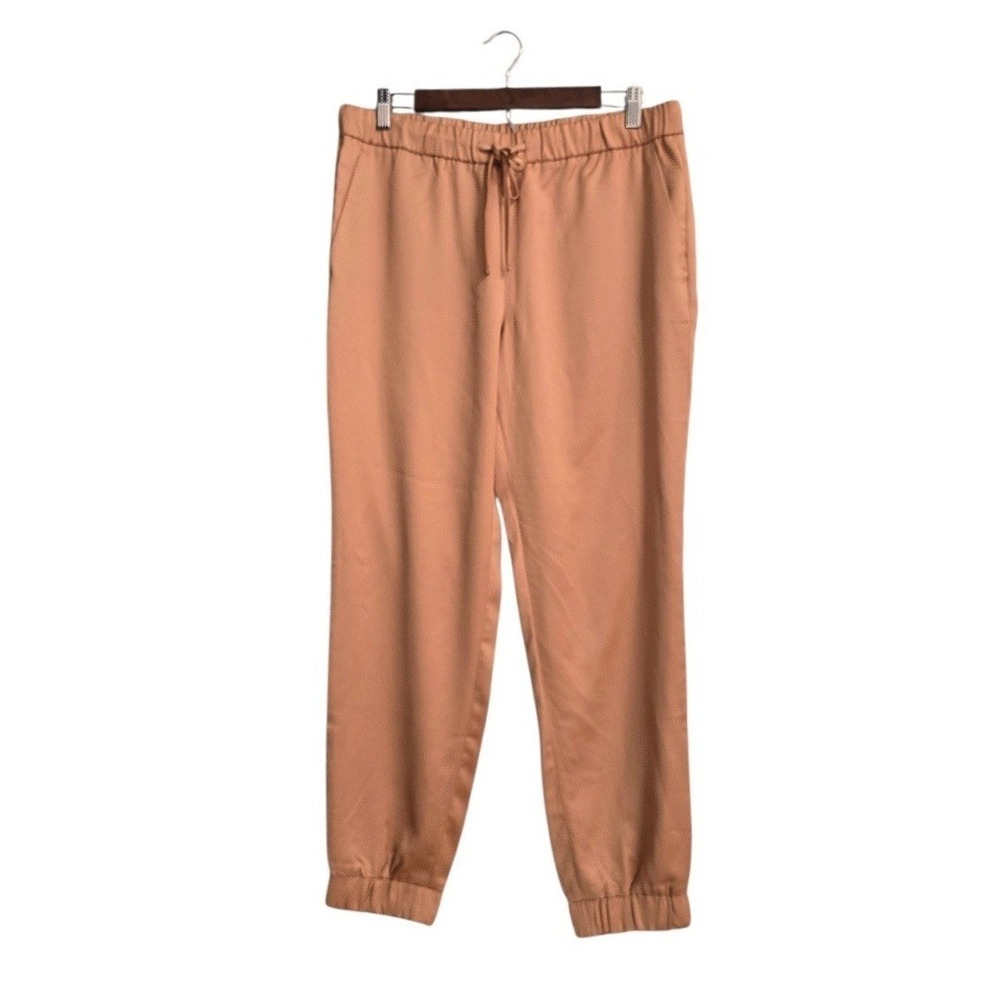 Banana Republic Factory Satin Drawstring Pull-On Jogger Pant In Masada Sz M